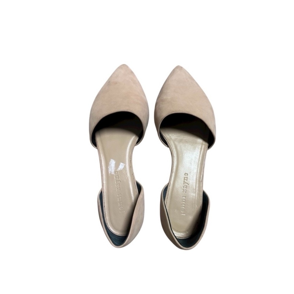 Jenni Kayne Shoes Flats Taupe Suede D'Orsay Pointed Toe Business Preppy Chic 39